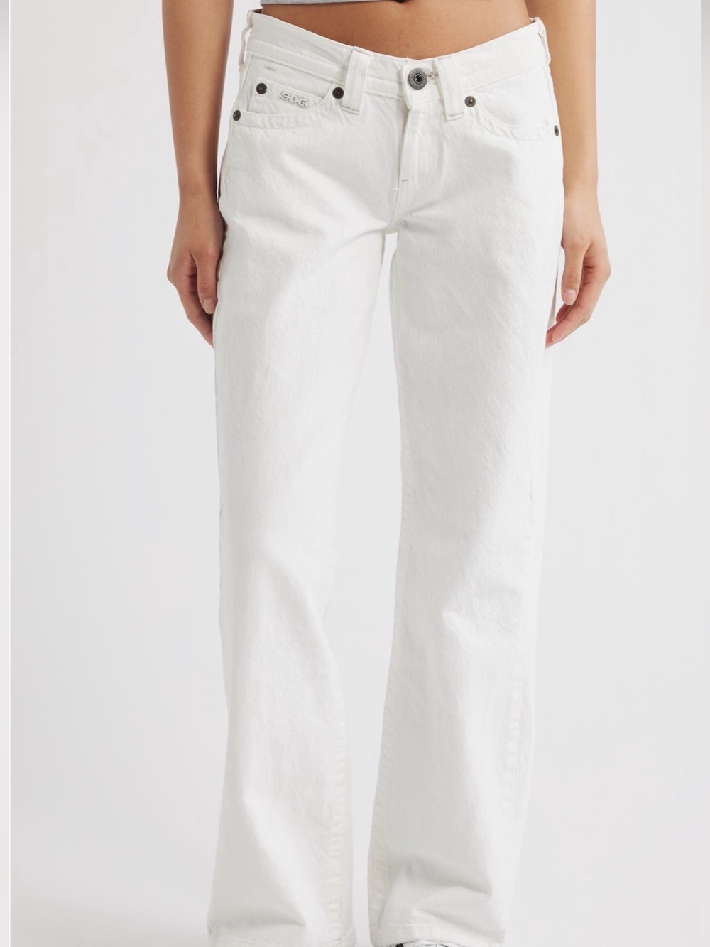 BDG White Straight-Leg Jeans